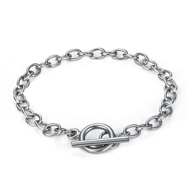 Stainless Steel Oval Link  Bracelet