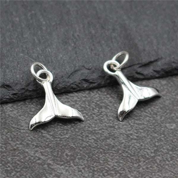 Sterling Silver Whale Tail Charm/Pendant