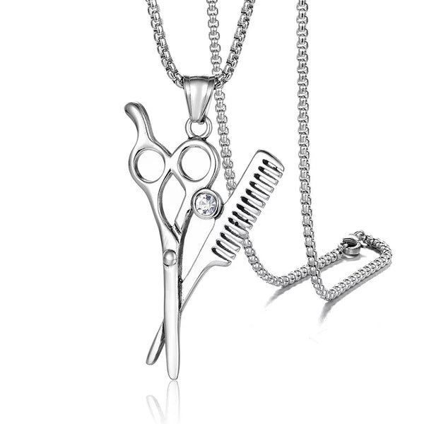 Comb  Scissors Necklace