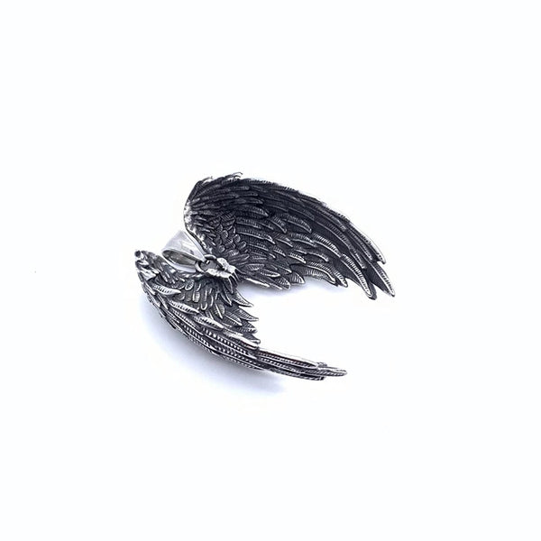 Stainless Steel Protecting Angel Wings  Pendant Necklace