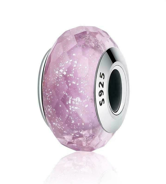 Pink Effervescence Murano Glass Beads