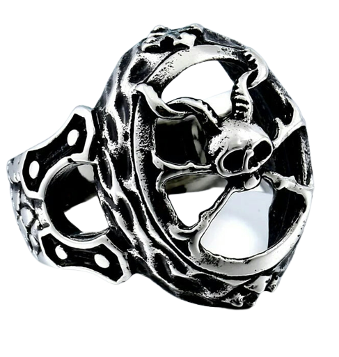 Stainless Steel Gothic Small Skull Ring