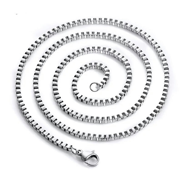 Stainless Steel 2mm Box  Chain Necklace