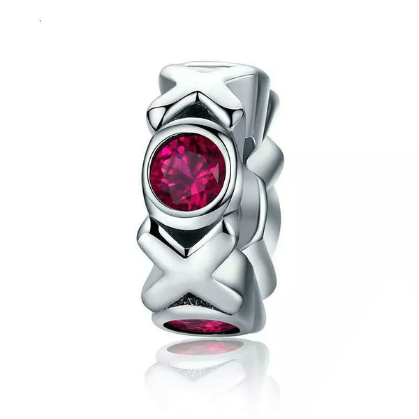 Sterling Silver Pandora Style XOXO Hugs  & Kisses Spacer Charm