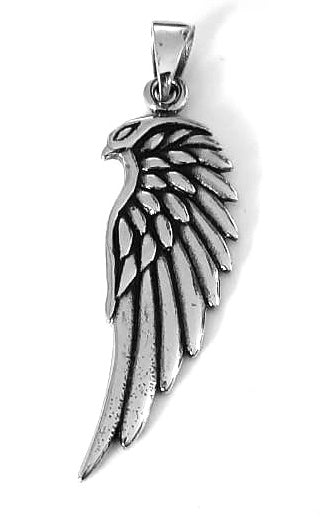 Stainless Steel Eagle Head Wing Pendant