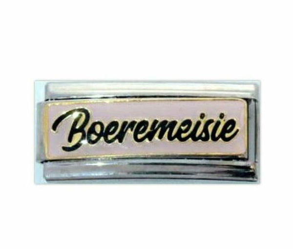 Stainless Steel Boeremeisie Nomination Style Link