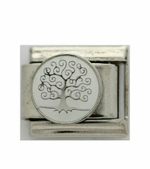 Tree of Life Italian Charm Link, Stainless Steel