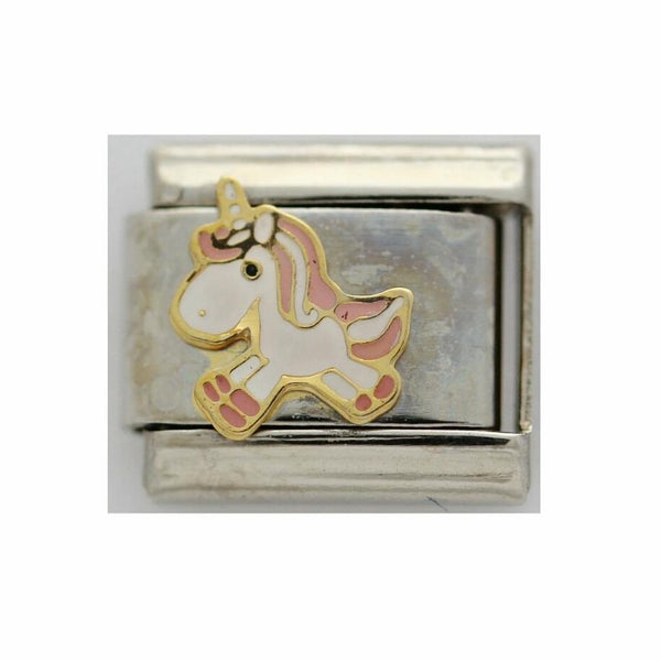 Stainless Steel Cute Unicorn Nomination Style Link