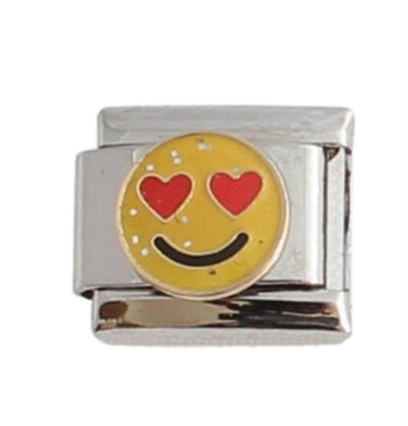Stainless Steel Love Smiley Face Nomination Style Link