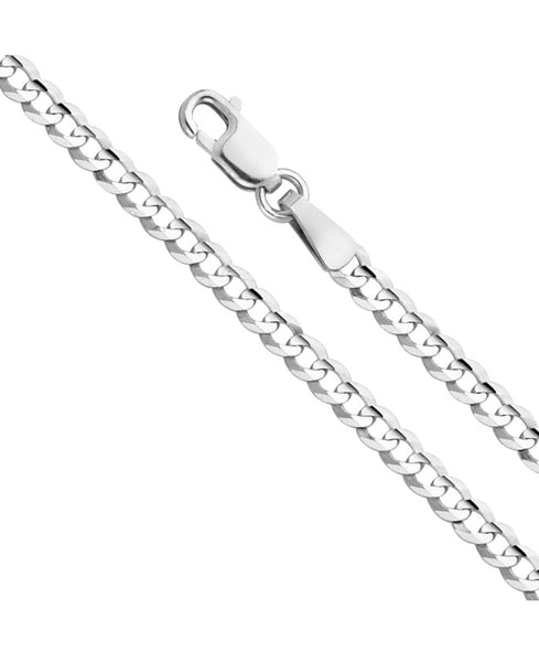 3mm Cuban Link Chain Necklace, Stainless Steel
