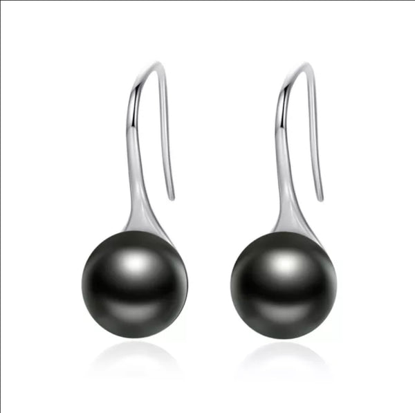 Sterling Silver Stimulated Pearl Earrings