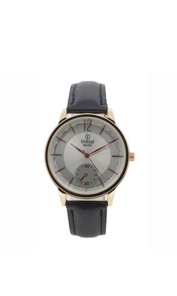 Initial Ladies Pu Leather Strap Watch
