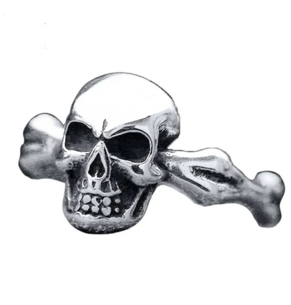 Stainless Steel Skull Crossbone Ring