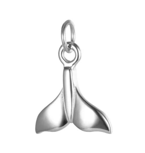 Sterling Silver Whale Tail Charm/Pendant