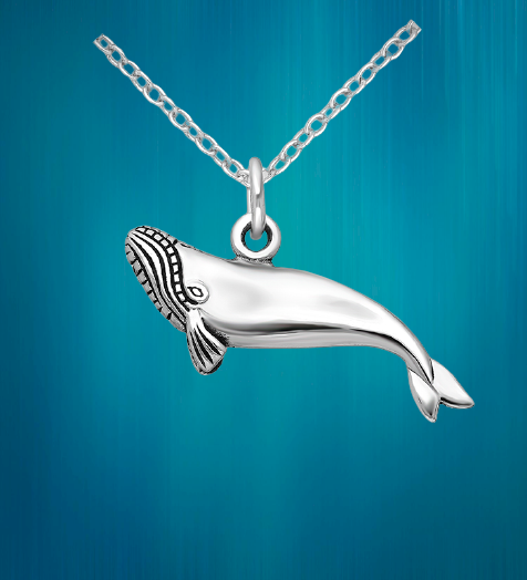 Sterling Silver Handmade Whale Necklace
