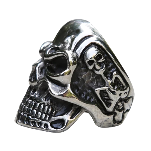 Stainless Steel Skull Face Ring