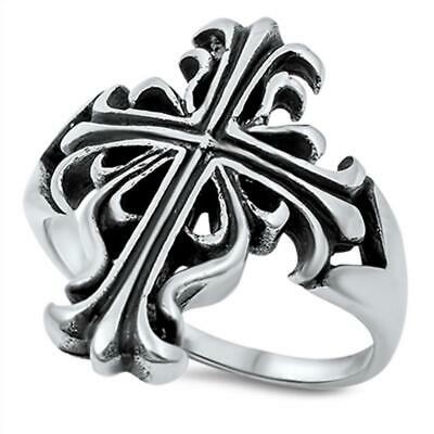 Stainless Steel Elegant Cross Ring